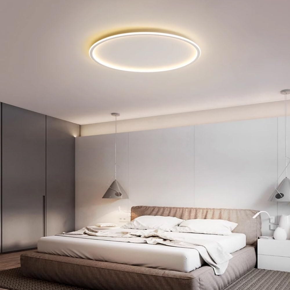 DINGLILIGHTING 48W Flush Mount Dimmable Led Living Room Ceiling Light,Round Black Led Ceiling Light, Round Kitchen Ceiling Light With Remote Control For Living Room/Dining Room/Bedroom/,3000-6000K - View #7