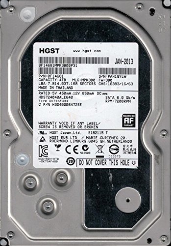 Amazon | HDS724040ALE640 P/N: 0F14681 MLC: MPK3B0 Thailand HGST