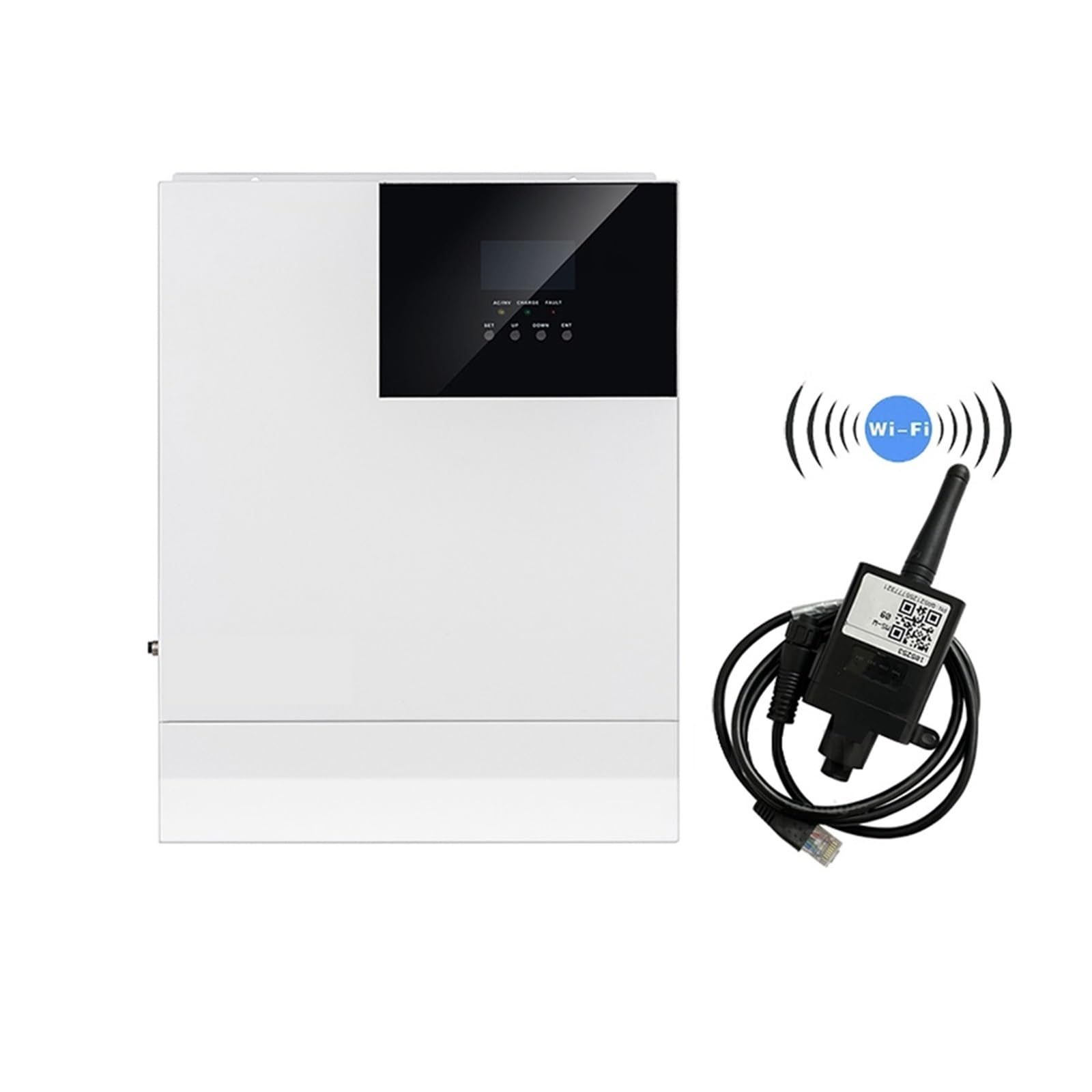 Onduleur Solaire Hybride Onduleur Solaire Hybride 5KW 48V Onde Sinusoïdale Pure MPPT 80A Contrôleur De Charge Solaire 50Hz/60Hz Hors Onduleur Réseau avec WiFi(5000W with WiFi)
