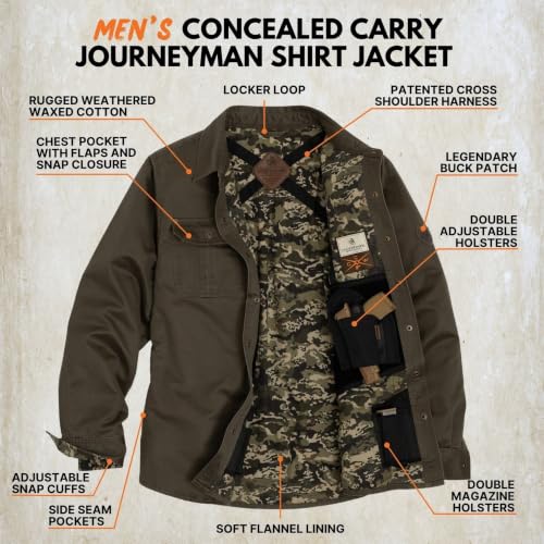Image of Legendary Whitetails Mens CCW Waxed Cotton Shirt Jacket