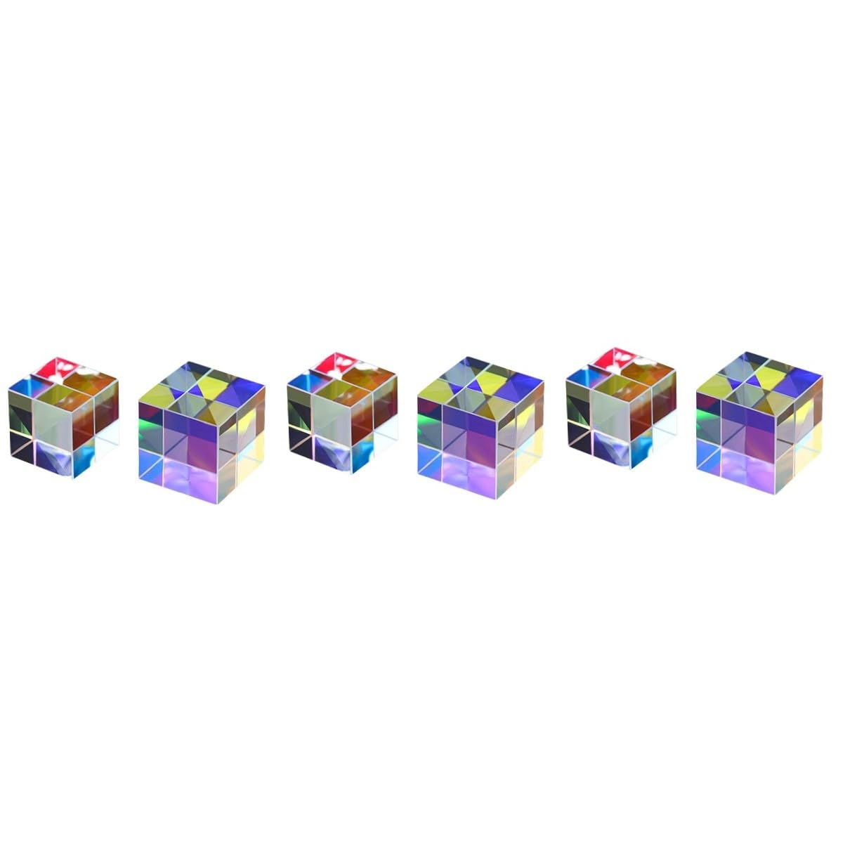 Gatuida 6piezas Prismas Ópticos De Color Cubos Para Experimentos De Física Herramientas Educativas Para Dividir Luz y Aprendizaje Divertido