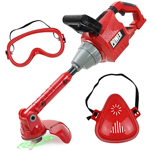 Husqvarna Kids Battery Operated Toy Leaf Blower + Weed Eater Lawn Mower