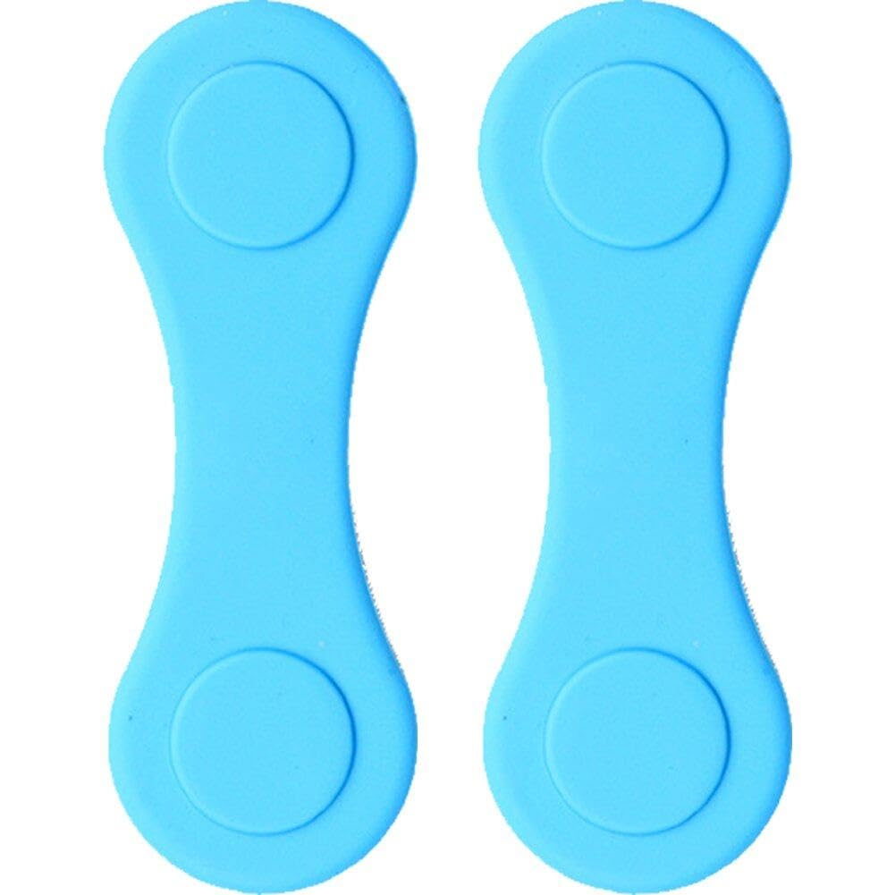 Casiler Light Blue 2Pcs Silicone Golf Hat Clip, Ball Marker Holder With Strong Magnetic Foldable Clips And Markers For Position Calibrating