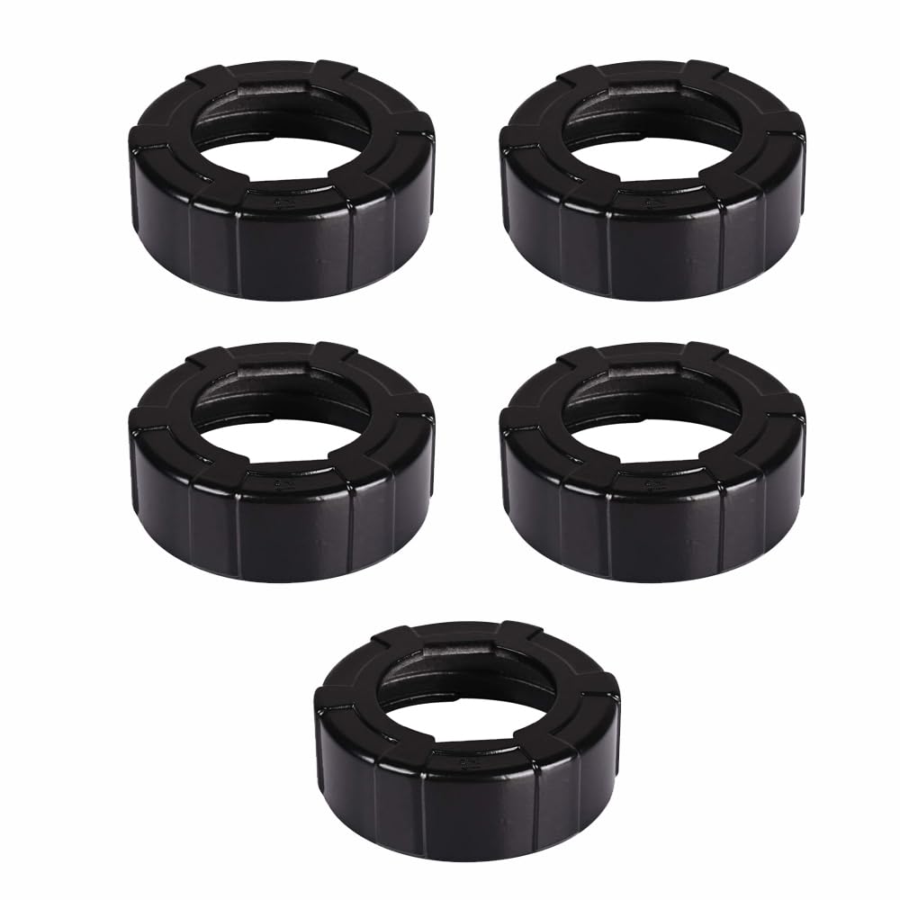 5Pcs Caulking Gun Front Cap Parts, Black Sausage Caulk Gun Iron Covers for Replacing Consumables of Sausage Sealing Guns