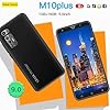 MsMga Téléphone Portable Pas Cher, 5.0 Pouces Android 9.0 OS, 16GB ROM (SD to 128GB), Dual SIM Dual Cameras, Face ID Unlock Cell Phone(Black)