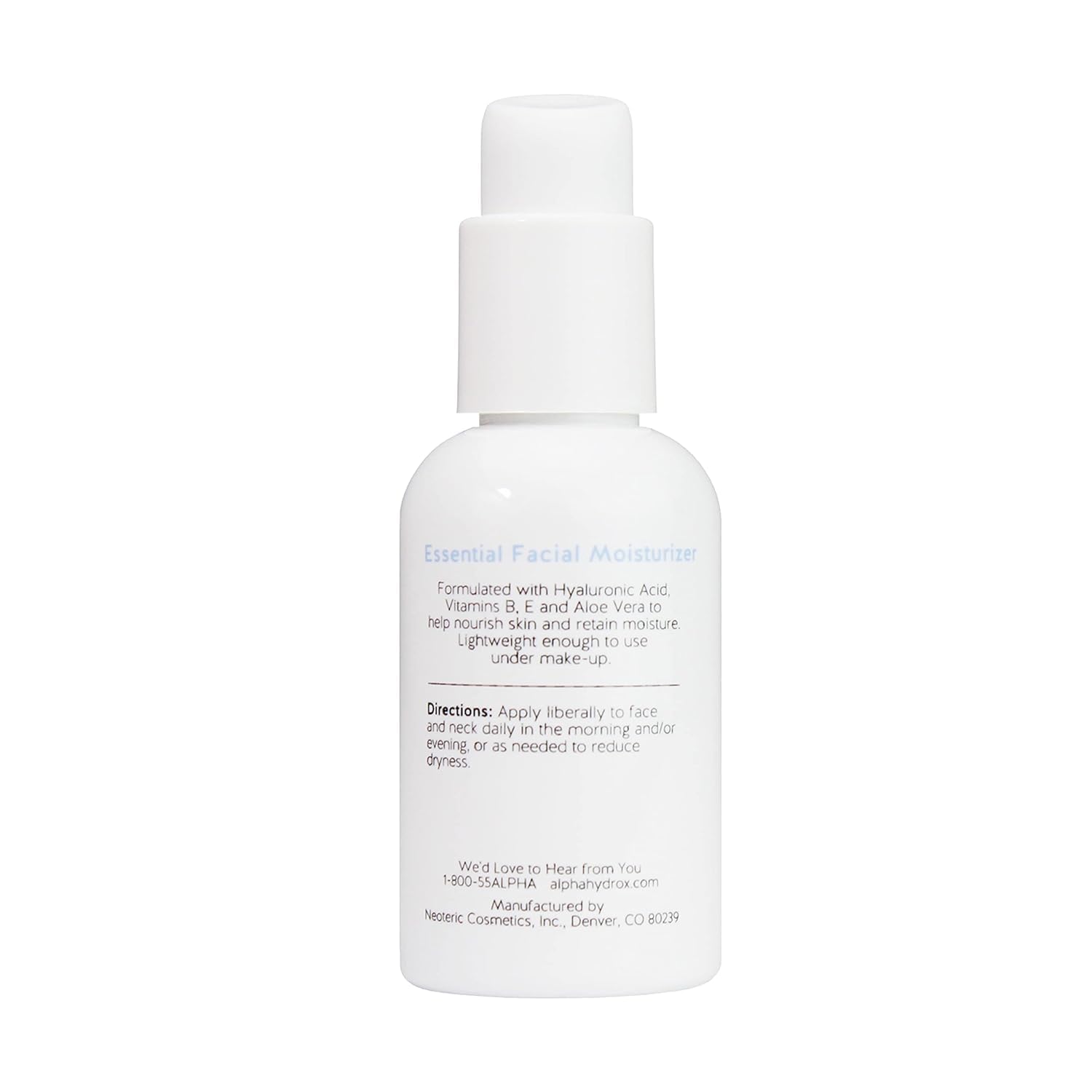 Crema hidratante facial esencial para el cuidado de la piel, ácido hialurónico, hidratación calmante, reduce líneas y arrugas, piel normal a seca, 2 onzas, paquete de 3 5