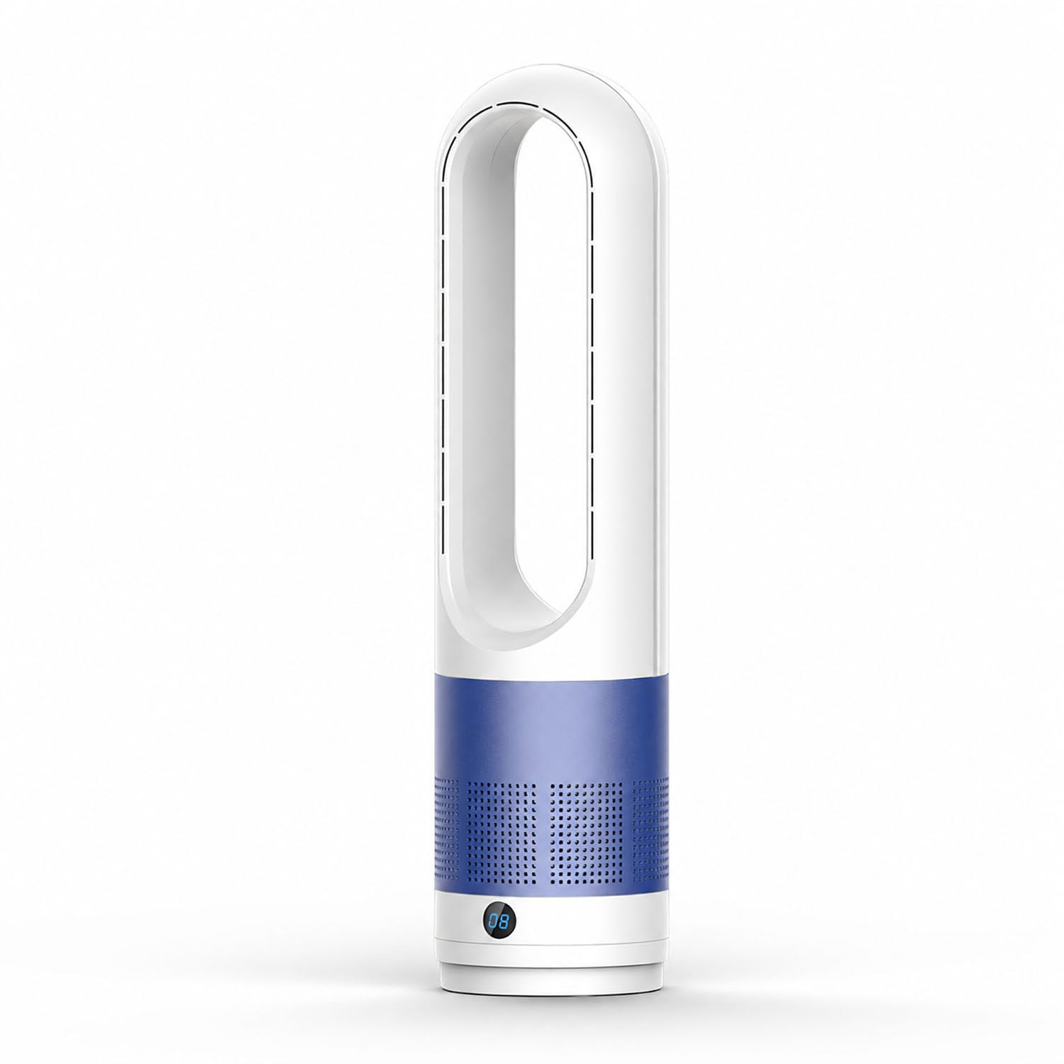 DUMIPME Bladeless Tower Cooling Fan with Remote LED Display Blue