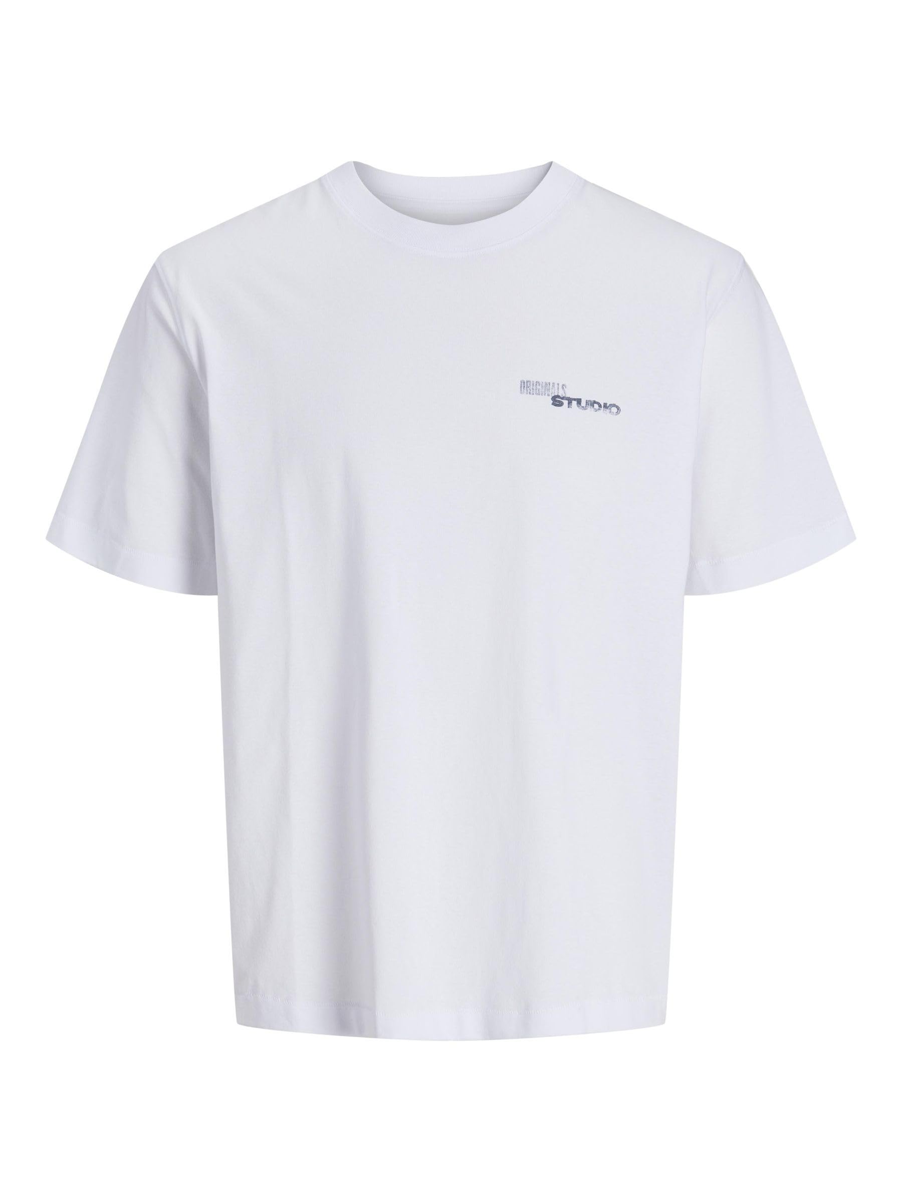 JACK & JONES Jorretiro Back Tee SS Crew Neck Se25, Bright White, XXL