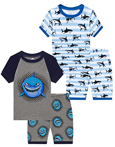 Image of KikizYe Boys Short Sleeve Pajamas Kids Summer Pjs Children Pajamas