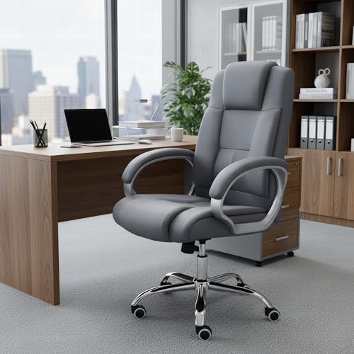 Cadeira De Escritório Executiva Presidente Ergonômica Giratória A...