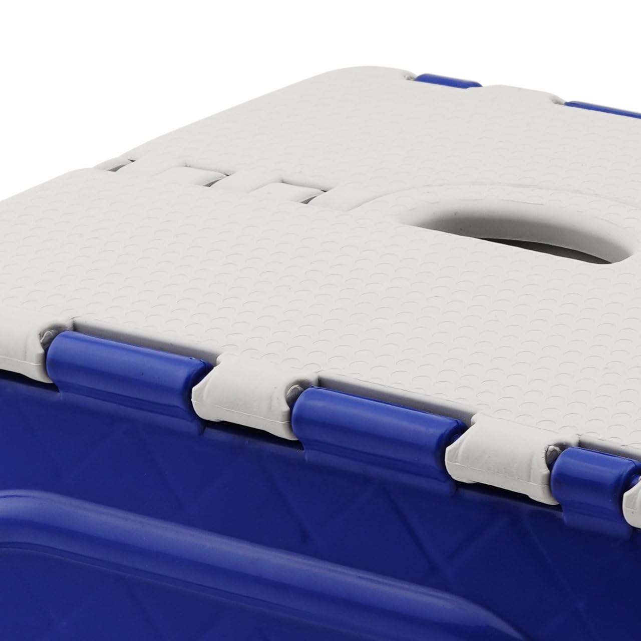 COOKVITA Folding Stool β Compact, Portable Step Stool for Kids & Adults, Lightweight Plastic Design, Slip-Resistant, Ideal for Kitchen, Bathroom, Camping & Travel (Blue & White, 7 Inch) 2
