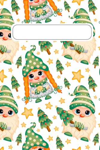 Quaderno per appunti con Elfi e alberi di Natale: Bullet Journal A5 per tenere un diario, disegnare schizzi creativi e utile ide