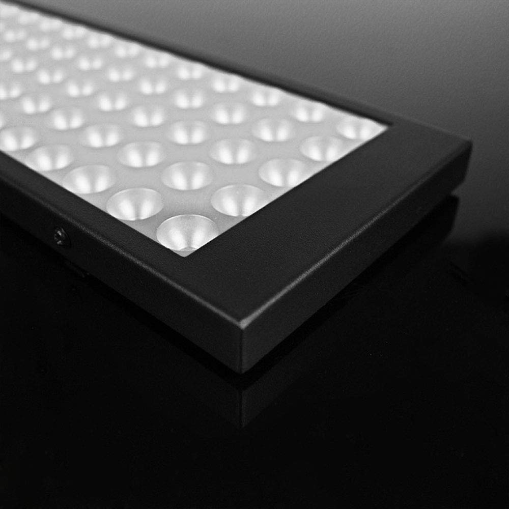 HomeLava Lampara LED Cultivo para Plantas de Interior Iluminación, Lámpara de Cultivo de Espectro Completo de Tipo Solar de 100W con Azul y Rojo Perlas de la Lámpara LED, Placa Negro Ultrafino