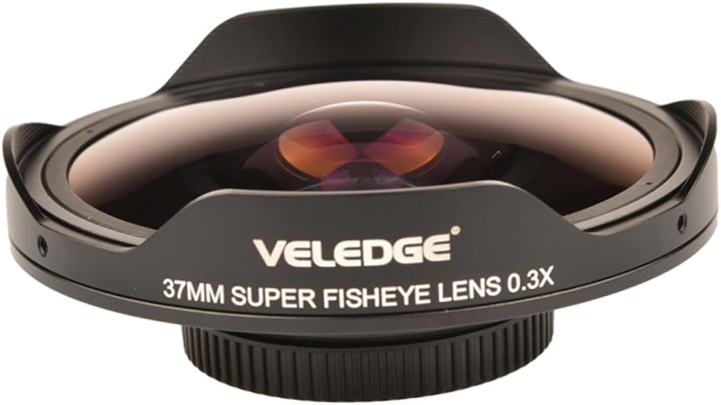 Fisheye Lens Adapter 37Mm 0.3X Hd Ultra Wide Angle Adapter Ring Camera Accessories