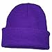 Produktbild URSING Unisex Jungen Mädchen Slouchy Stricken Mütze Hüfte Hopfen Kappe Klassisch Warm Winter Ski Hut super süß Weich Strickmütze Einfarbig Modisch hochwertige Badymütze (Lila)
