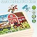 4-in-1 Farm Wooden Puzzles for Kids Ages 4-6, 24 PCS Wooden Jigsaw Puzzles for Toddlers Ages 2-4, Preschool Educational Puzzles Boards Toys Gifts for 3 4 5 6 Boys Girls