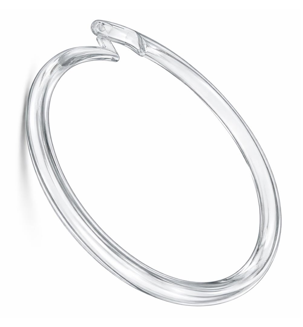 Anello per tenda da doccia, diametro 35 mm, ovale, in plastica, colore: trasparente, 10, 30, 50, 100 pezzi (100 pezzi)