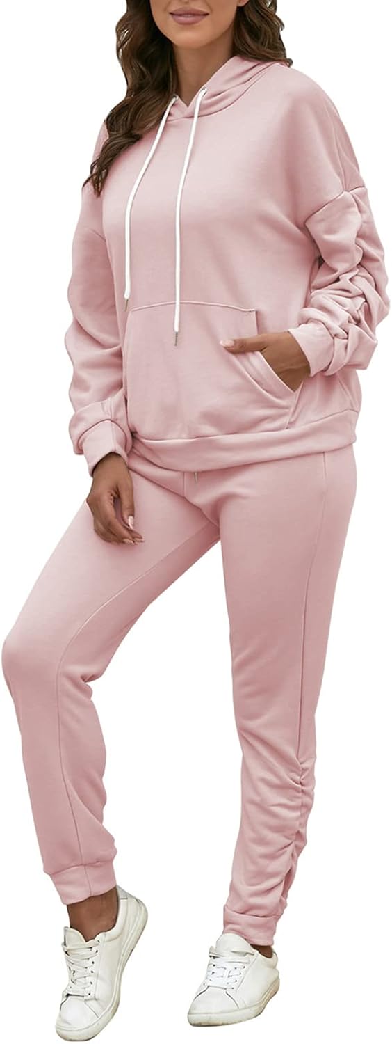 Fixmatti Women Hoodies Tracksuit Long Sleeve Sweatshirts Jogger Pant 2 Piece Outfits 2026