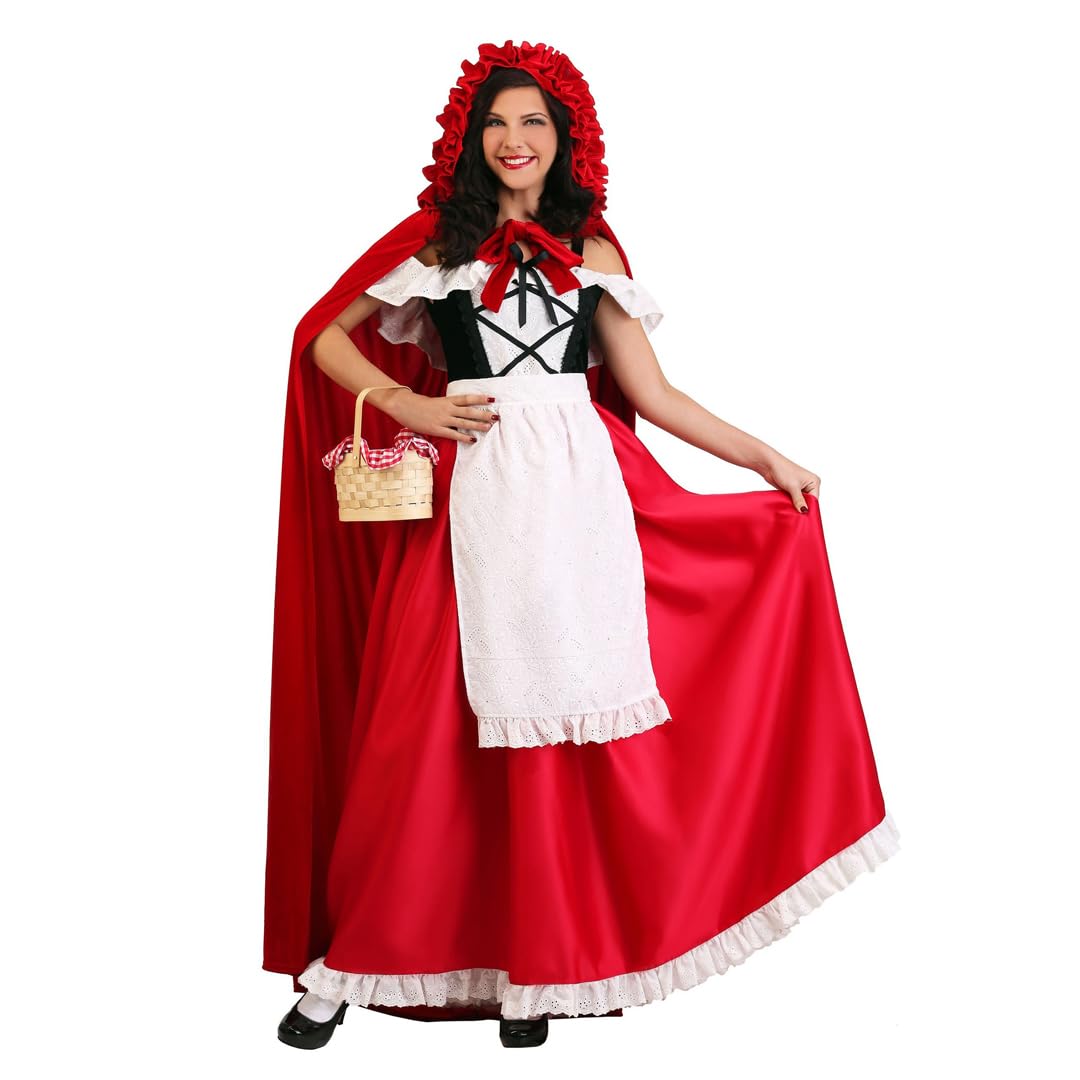 Kobiety kostiumy na Halloween bajka czerwony kapturek impreza przebierana bal przebranie na karnawał akcesoria