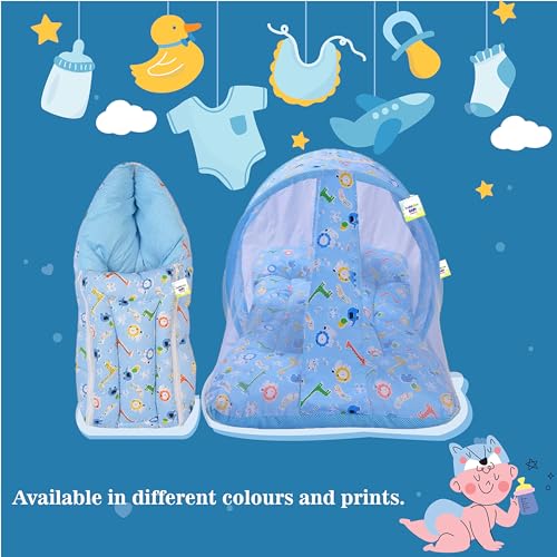 Image of Toddylon Baby Essentials Kit Combo Set 19 in 1 Baby Combo Pack 0-6 Months Hospital Bag Kit Baby Clothes & Accessories Gift Set (Blue)