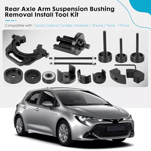 Image of Bushing Press Removal Kit Compatible with Toyota Camry & Corolla MPV, Rear Axle Control Arm Suspension Bushing Removal Installer Tool Kit for Avensis, Previa, Yaris, Picnic, Replace for 48725-28050