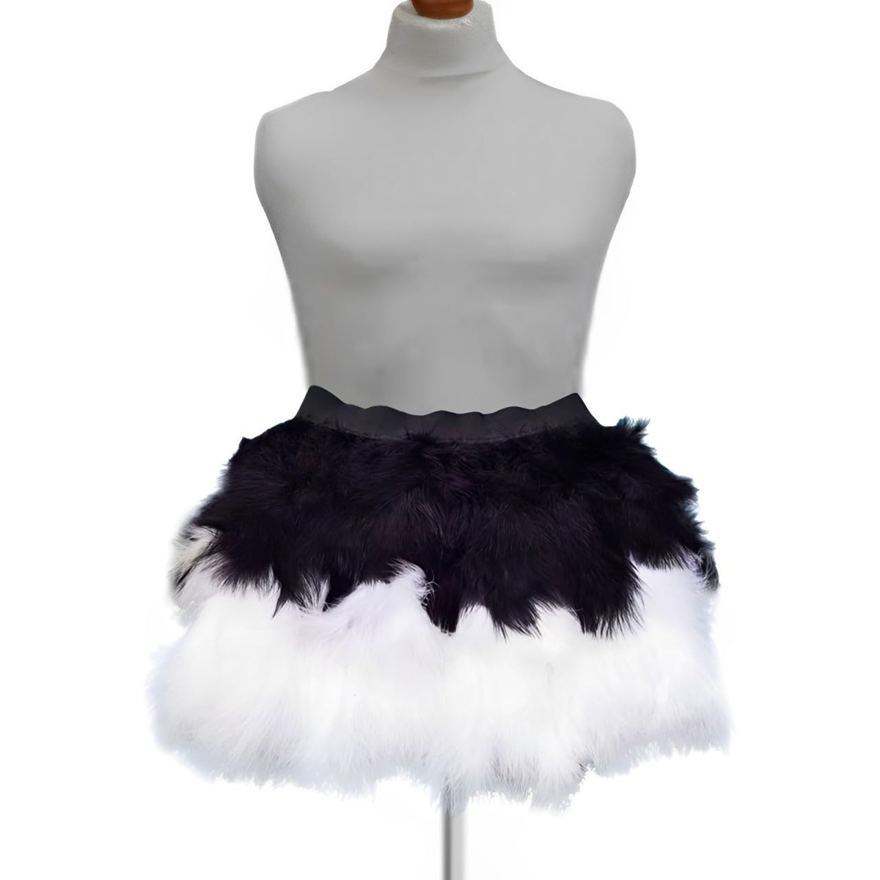 2026 Carnival European and Am Erican Stage Performance Clothing Feather Half Body Skirt Short (3)