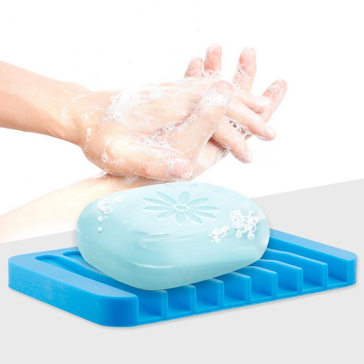 Portasapone In Silicone Autodrenante - 2 Pezzi, Antiscivolo, Per Bagno, Cucina E Doccia, Facile Da Pulire