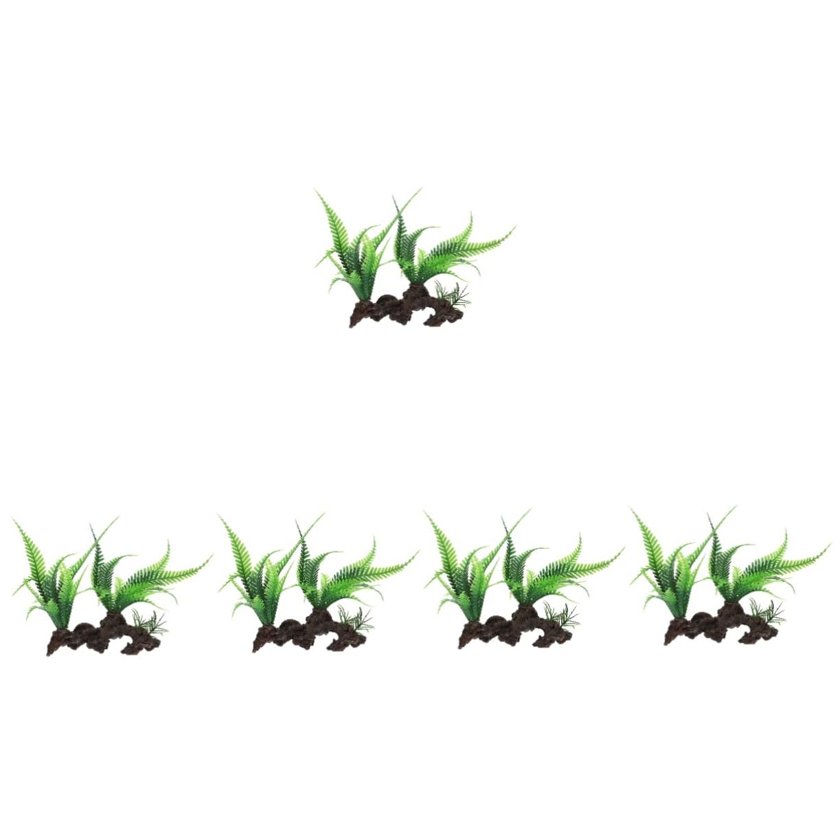 BESPORTBLE 5pièces Plante Aquatique Artificielle Simili Herbe Pour Aquarium Et Terrarium Décoration Naturelle Et Réaliste Pour Poissons Et Reptiles Accessoire Et Non Polluant