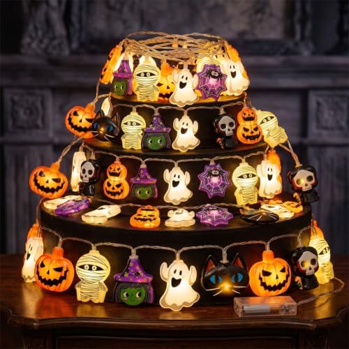 Halloween String Lights, 10FT 20LED Orange Fairy Lights - image 5