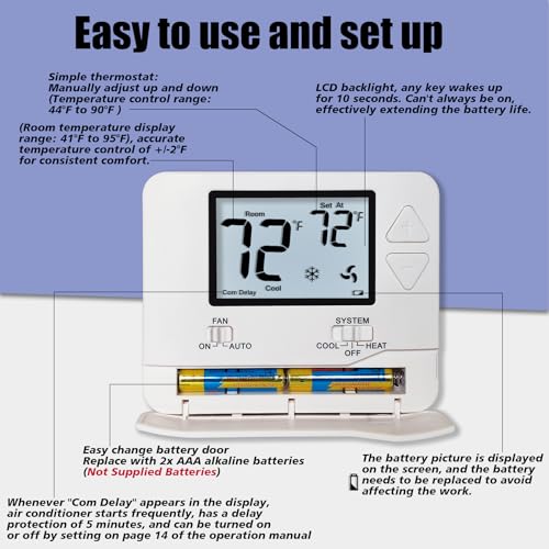 Heagstat H701 Non-Programmable Thermostats thumb #5