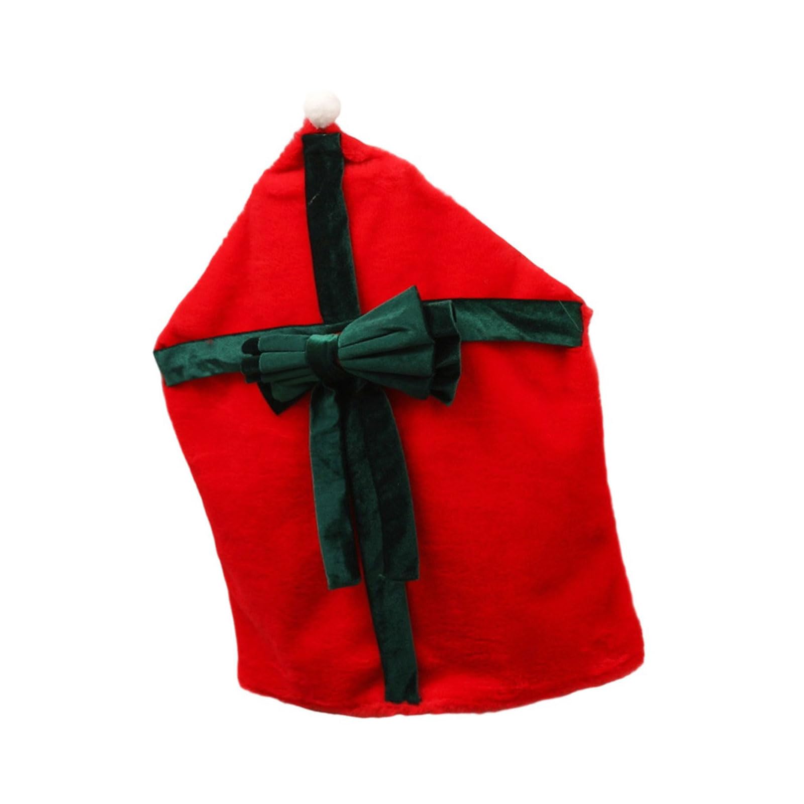 APGLSXY Christmas Bowknot Chair Cover Plush for Holiday Party Decoration Chair Kitchen Dining Slipcover Family Safe Covers