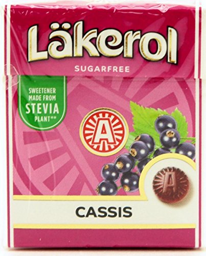12 Pack Läkerol Cassis Black Current Sugar Free Pastilles miniatura 1