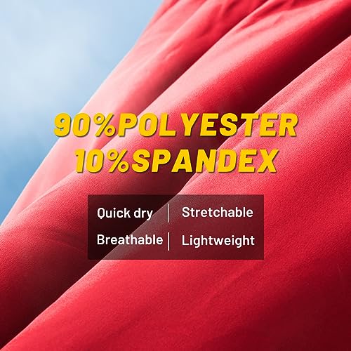 Mier Men's Dry Fit Running Shorts Athletic Performance Shorts With Zipper Pockets, 7" Inseam,Red,Xl #TOP3