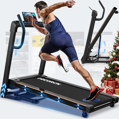 Laufband für Zuhause - 4,5 PS, bis 16 km/h. Profi Große Lauffläche Laufband Klappbar, 20 Neigungsstufen Leise Walking Pad mit interaktivem LCD-Display & Bluetooth, bis 150KG Laufband für Zuhause - 4,5 PS, bis 16 km/h. Profi Große Lauffläche Laufband Klappbar, 20 Neigungsstufen Leise Walking Pad mit interaktivem LCD-Display & Bluetooth, bis 150KG