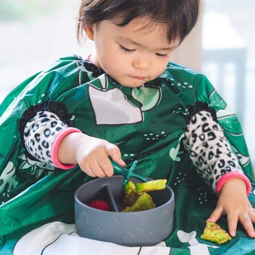 Image of grabease Allover Waterproof Bib for Self-Feeding Infants and Toddlers, Machine Washable, Ages 6-24 Months
