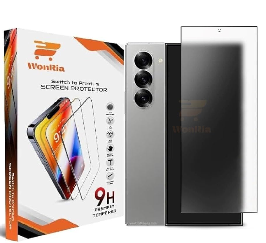 Image of WonRia Matte Tempered Glass Compatible with Samsung Galaxy Z Fold 6 (5G) Edges to Edge | 9H Hardness | Anti-FingerPrint | Anti-Glare Protector- (1 Month Warranty)