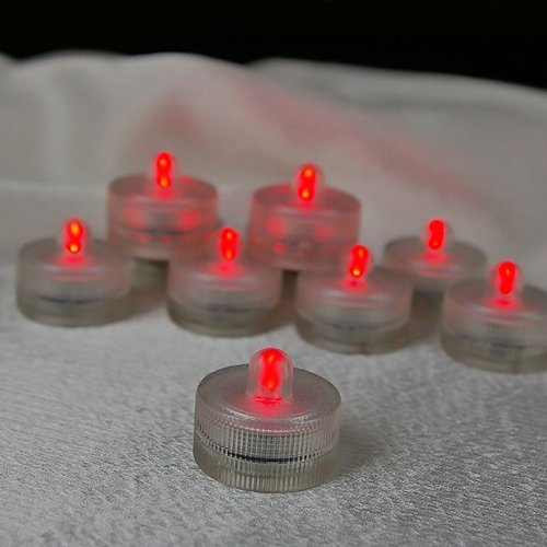 Floralyte Submersible Led Light By Acolyte, Battery Op, 10 Pack, Red