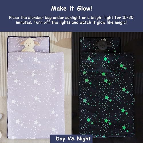 Image of MORAIS Toddler Nap Mat with Pillow and Blanket, 52 inch x 20 inch Lightweight and Soft Nap Mat for Preschool, Daycare, Travel Sleeping Bags