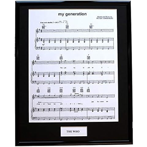 THE WHO/FRAMED SONGSHEET/MY GENERATION Cover