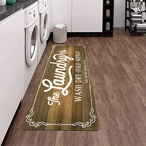 Image of Pauwer Laundry Room Rug Runner 20 inchx48 inch, Non Slip Waterproof Laundry Mat