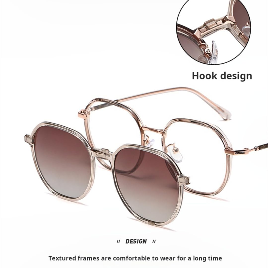 Męskie okulary przeciwsłoneczne z magnetycznymi oprawkami w stylu retro, duże rozmiary dla kobiet