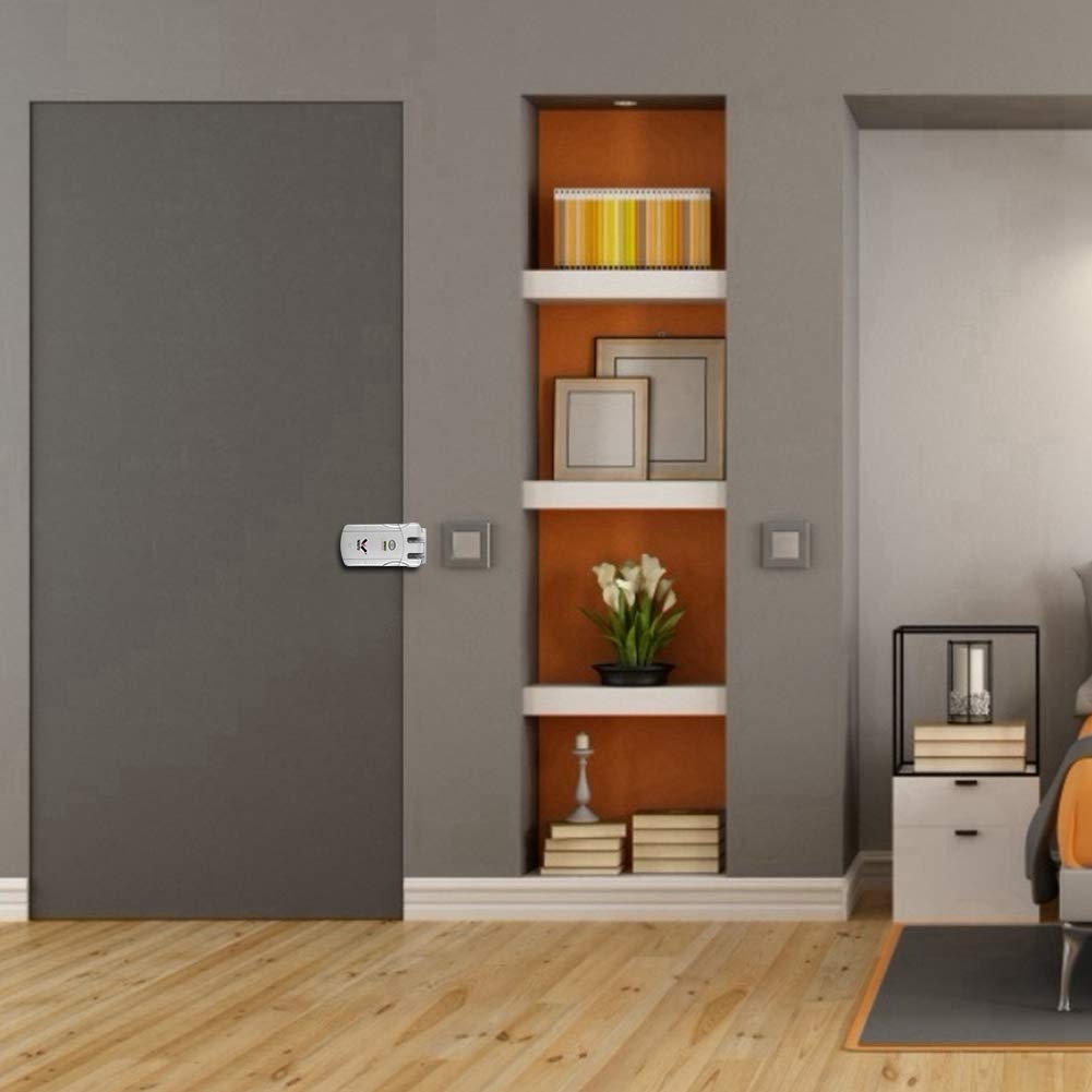 Cerradura de Seguridad Inteligente Electrónica Inalámbrica Sin Llave Control Remoto Toque Bloqueado y Desbloqueo (Plata + USB Bluetooth)
