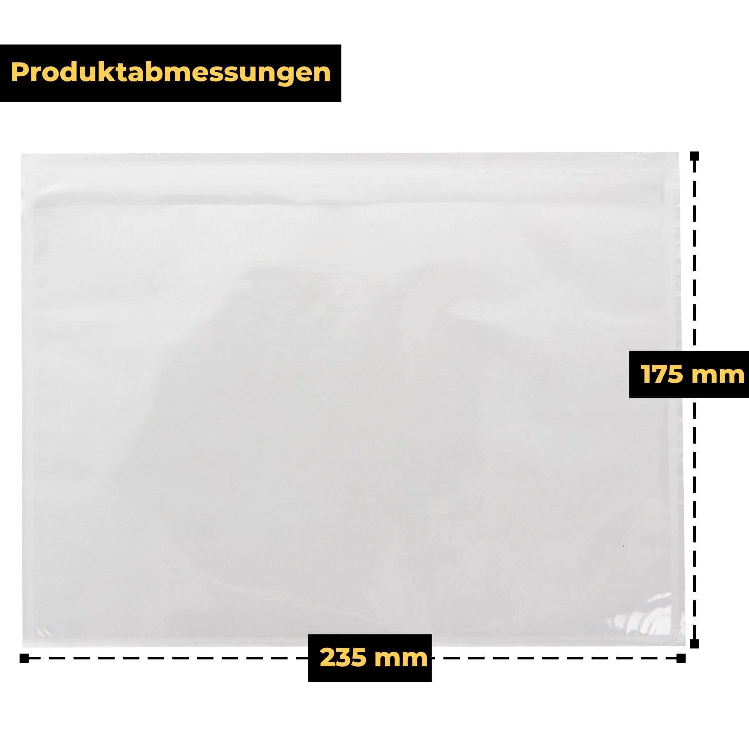 Lieferscheintaschen DIN C5 235x175 mm Transparent 1000 Stück, Dokumententaschen selbstklebend, Rechnungstaschen für A5, LDPE
