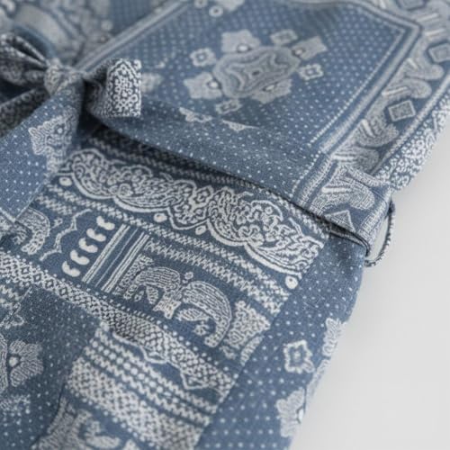 Kimono clásico para dormir de jacquard estilo japonés 8