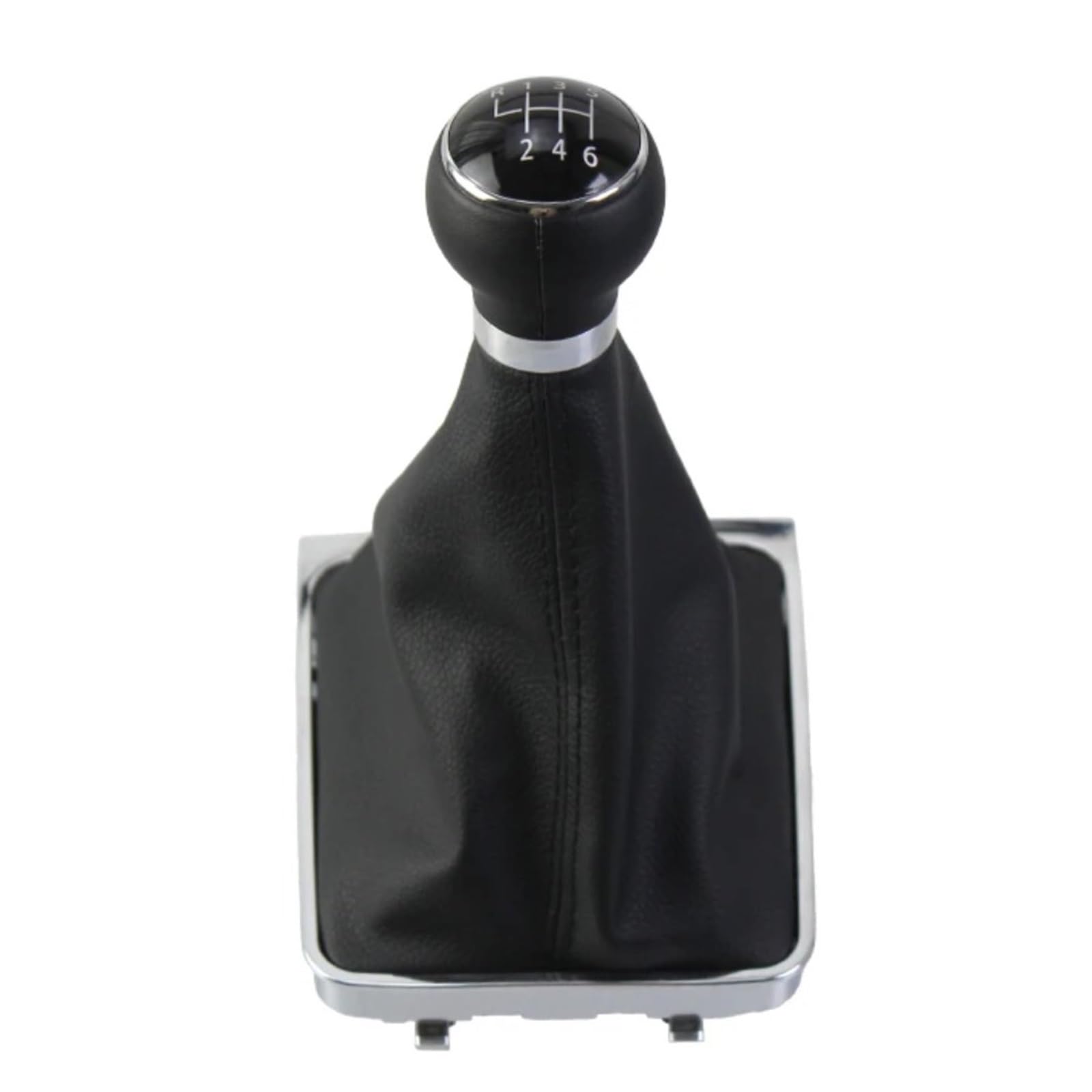 Lvgvzttgkm Leather 6 Speed Shift Knob For Vw For Passat B6 2005-2012 Black Upgrade