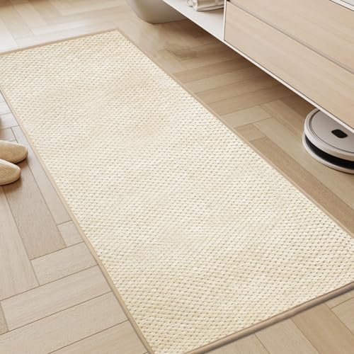 KMVIZI Tapis de Passage 45x180cm, Chenille Tapis Cuisine Devant Evier, Antidérapant et Lavable, Facile à Nettoyer pour Couloir, Buanderie, Salle de Bains,...