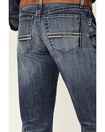 Cinch Men's White Label Medium Stonewash Performance Stretch Relaxed Straight - Mb928340454