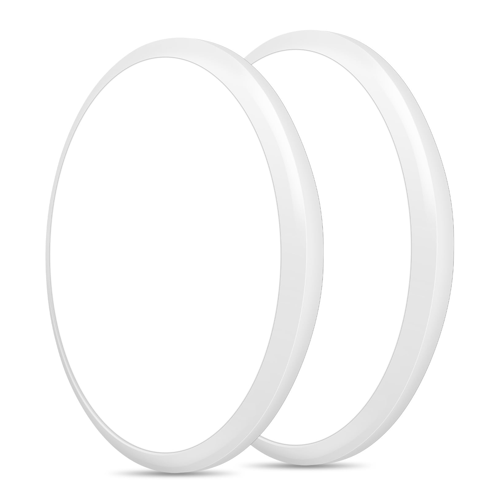 Tealight 2 Pack 12 Inch Round LED Ceiling Light Fixture, 24W 6500K Cool White Outdoor/Indoor LED Ceiling Light IP54 Waterproof Ceiling Lamp for Porch,