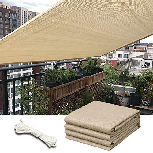 WUZMING Tela De Sombra Solar, Balcón Pantalla De Privacidad, Anti-UV con Agujeros...