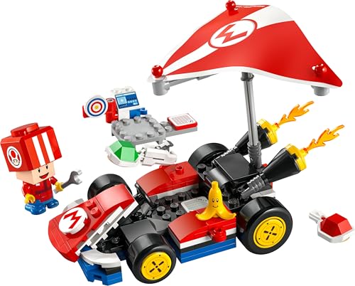 LEGO Super Mario : Mario Kart – Kart Standard - Figurine de Toad - Jeu de Construction d'un Jouet Voiture et Cadeau pour Les garçons, Les Filles et Les passionnés de Jeu vidéo dès 7 Ans 72032